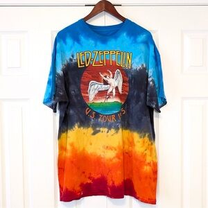 100% Cotton 3XL VTG Led Zeppelin Flight of Icarus Swan Song Records Tie Dye Tee